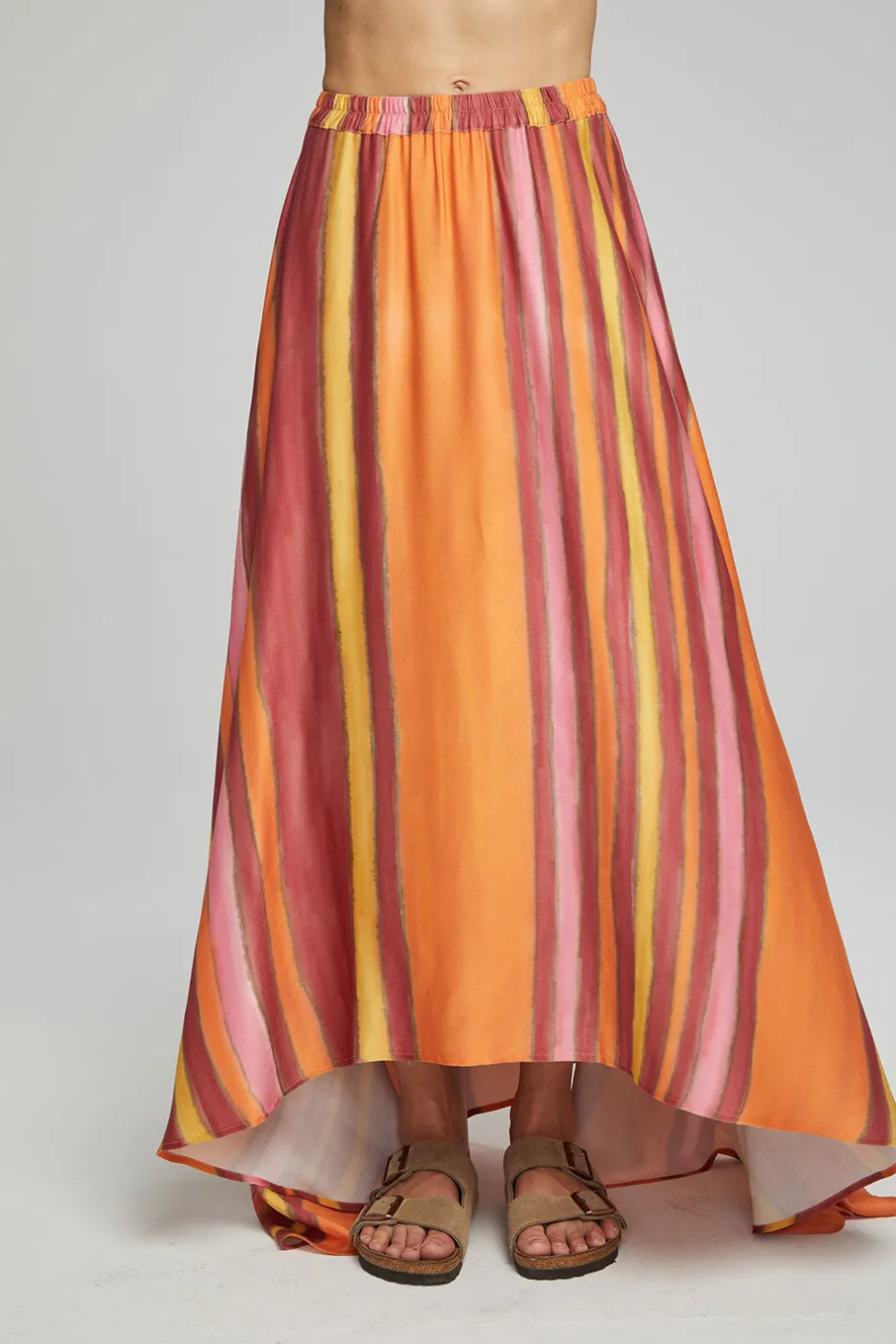 Women Chaser Brand Hazel Maxi Skirt - Sunset Stripe