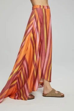 Women Chaser Brand Hazel Maxi Skirt - Sunset Stripe