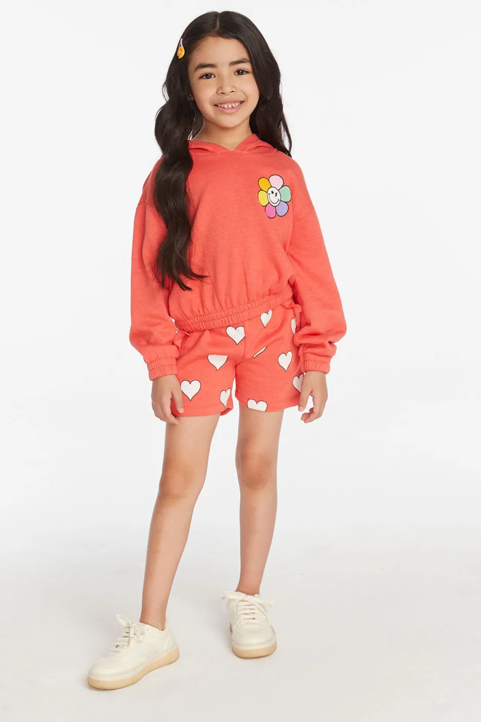 Kids Chaser Brand Hearts Girls Shorts