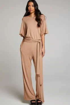 Women Chaser Brand Heather Warm Taupe Jumpsuit