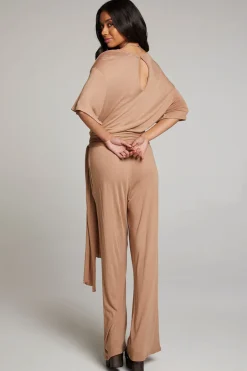 Women Chaser Brand Heather Warm Taupe Jumpsuit