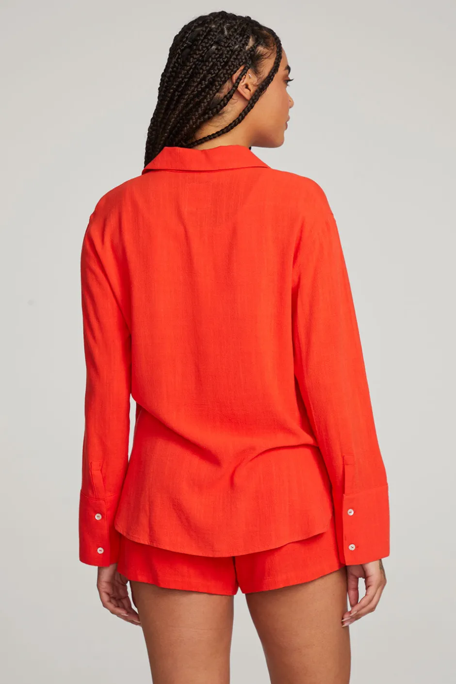 Women Chaser Brand Helena Flame Button Down