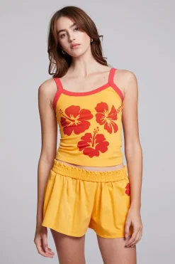 Women Chaser Brand Hibiscus Tank Top