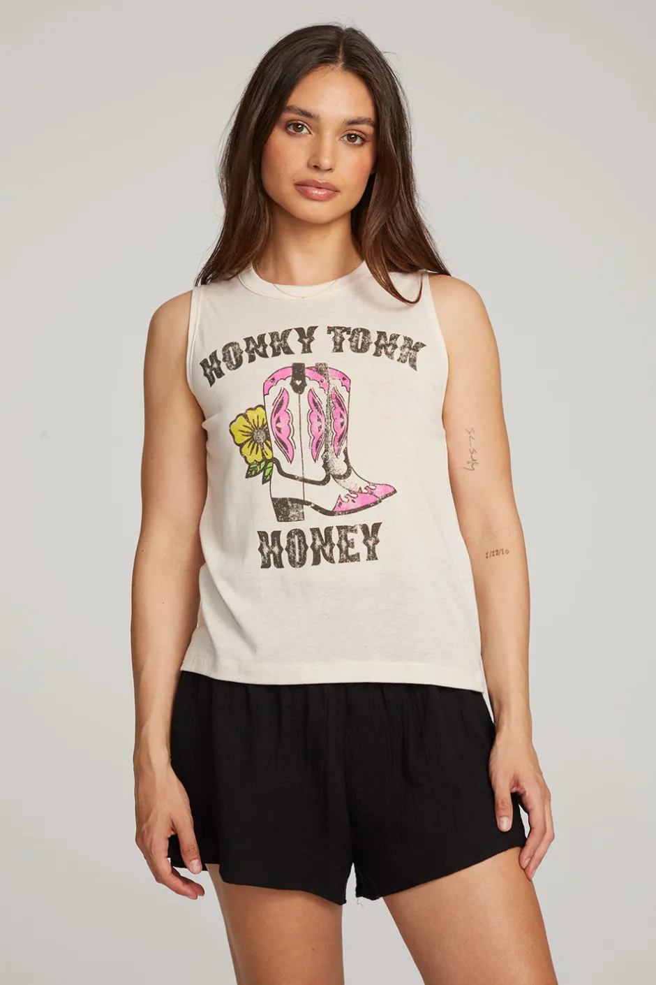 Women Chaser Brand Honky Tonk Honey Muscle Tee