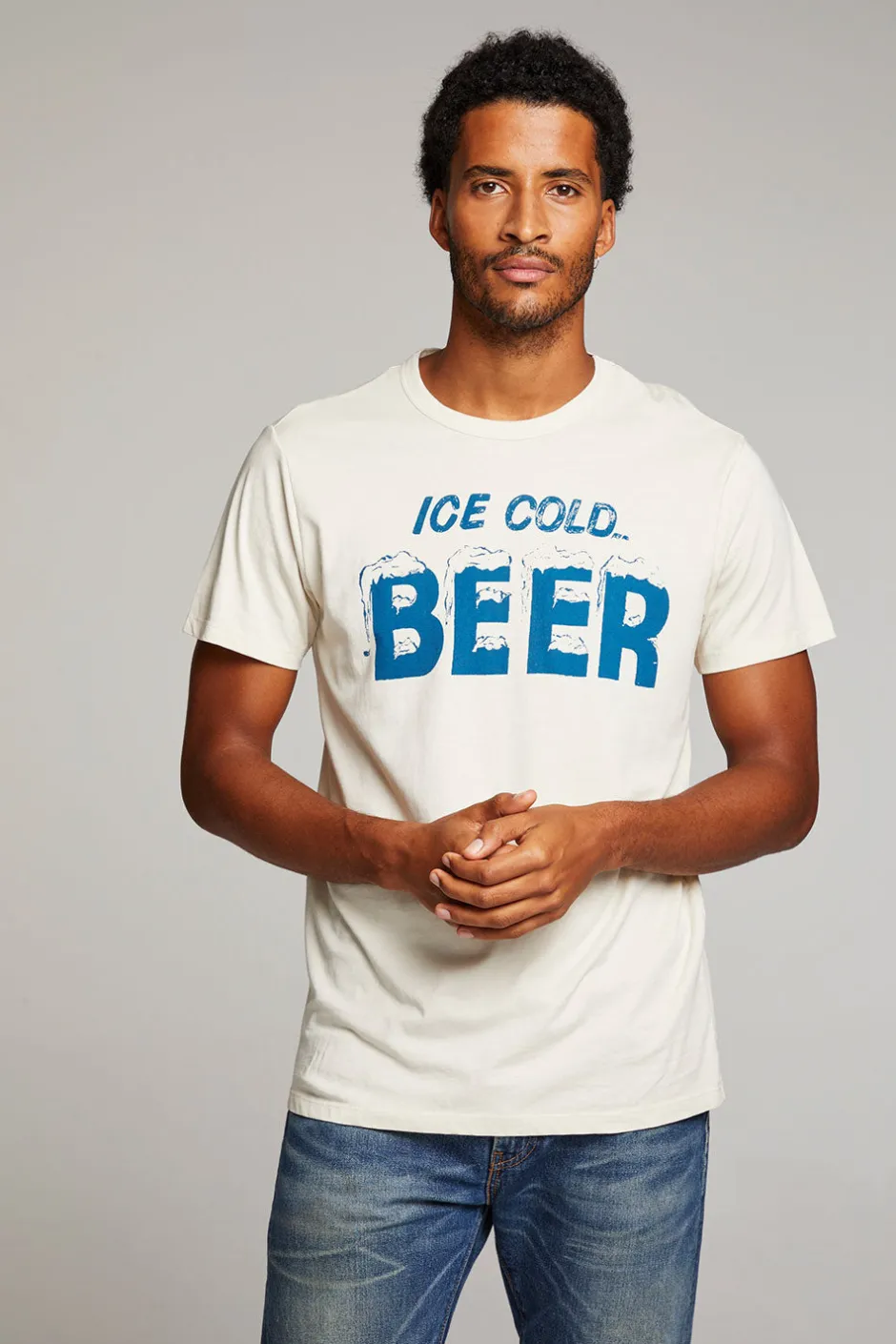 Chaser Brand Ice Cold Beer Mens Tee