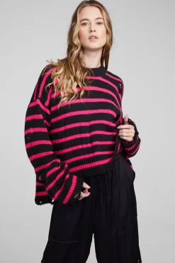 Women Chaser Brand Jax Melrose Stripe Pullover