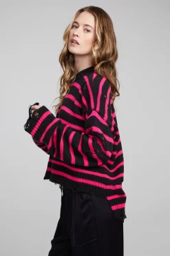 Women Chaser Brand Jax Melrose Stripe Pullover