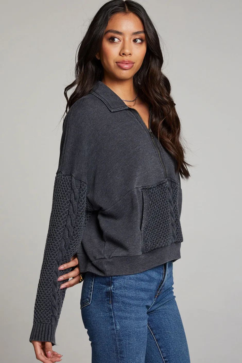 Women Chaser Brand Joe Licorice Half Zip