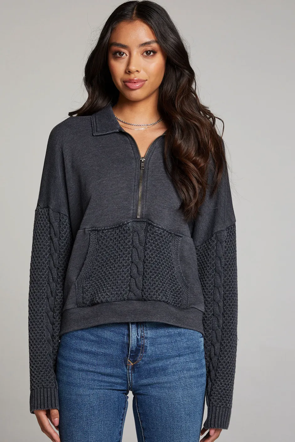 Women Chaser Brand Joe Licorice Half Zip