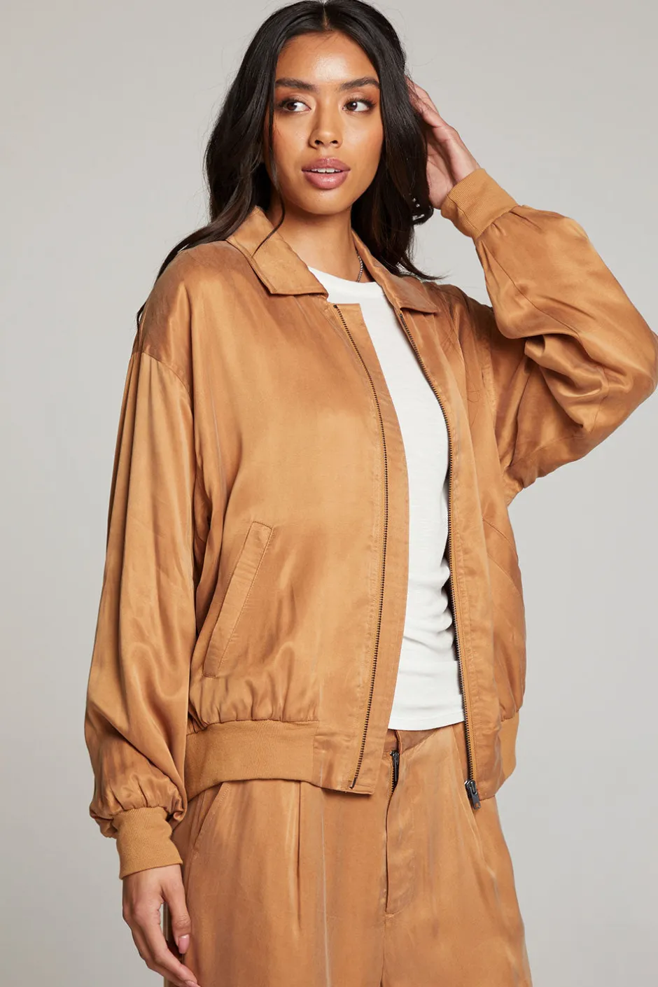 Women Chaser Brand Johnny Toffee Zip Up Jacket