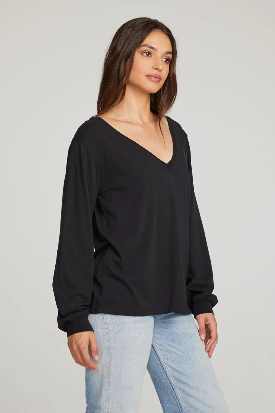 Women Chaser Brand Kara Black Long Sleeve