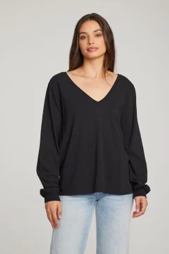 Women Chaser Brand Kara Black Long Sleeve
