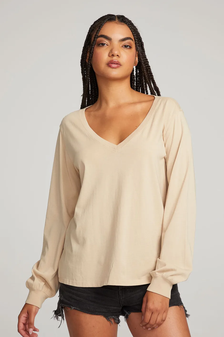 Women Chaser Brand Kara Cappuccino Long Sleeve