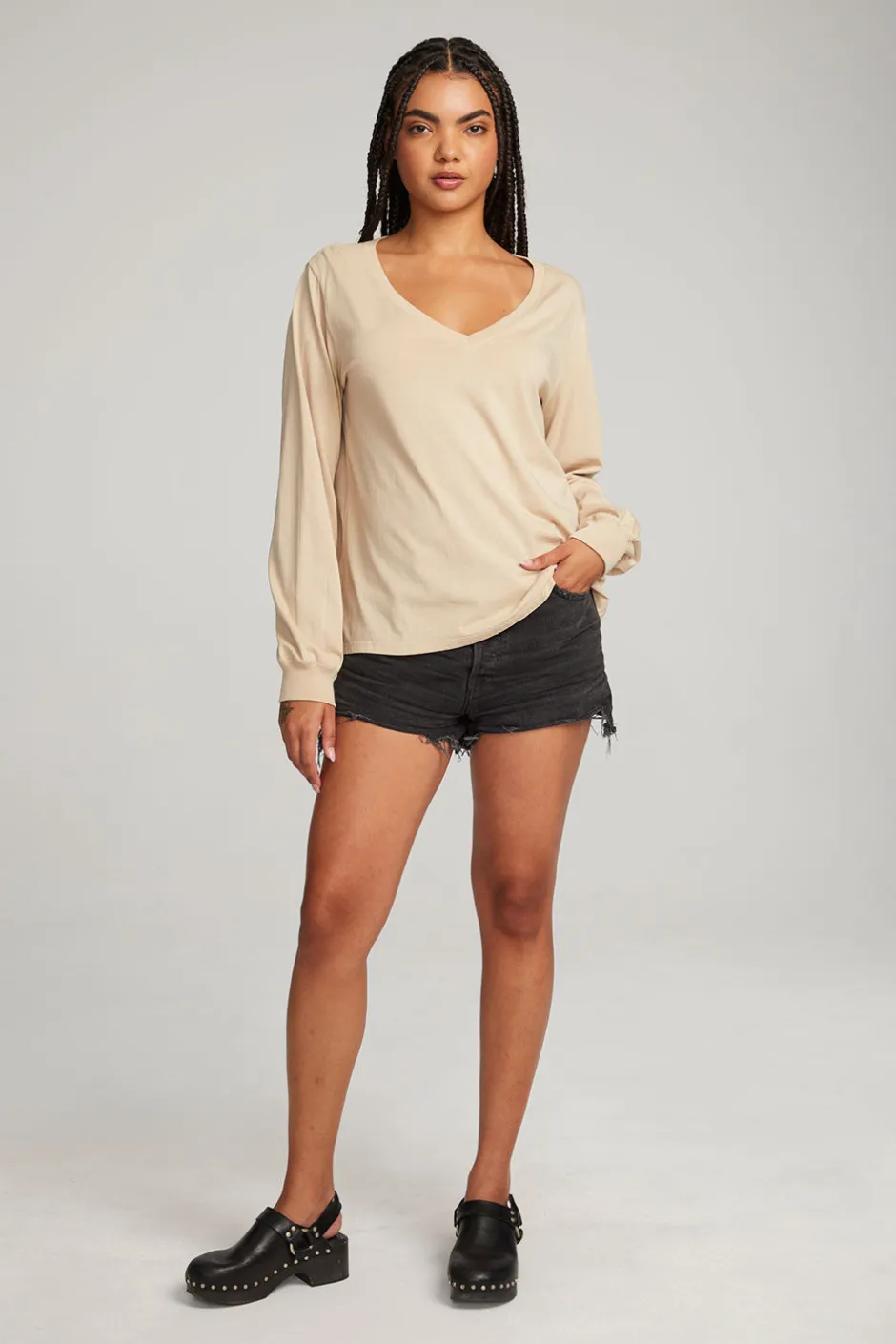 Women Chaser Brand Kara Cappuccino Long Sleeve