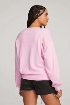 Women Chaser Brand Kara Pastel Lavender Long Sleeve