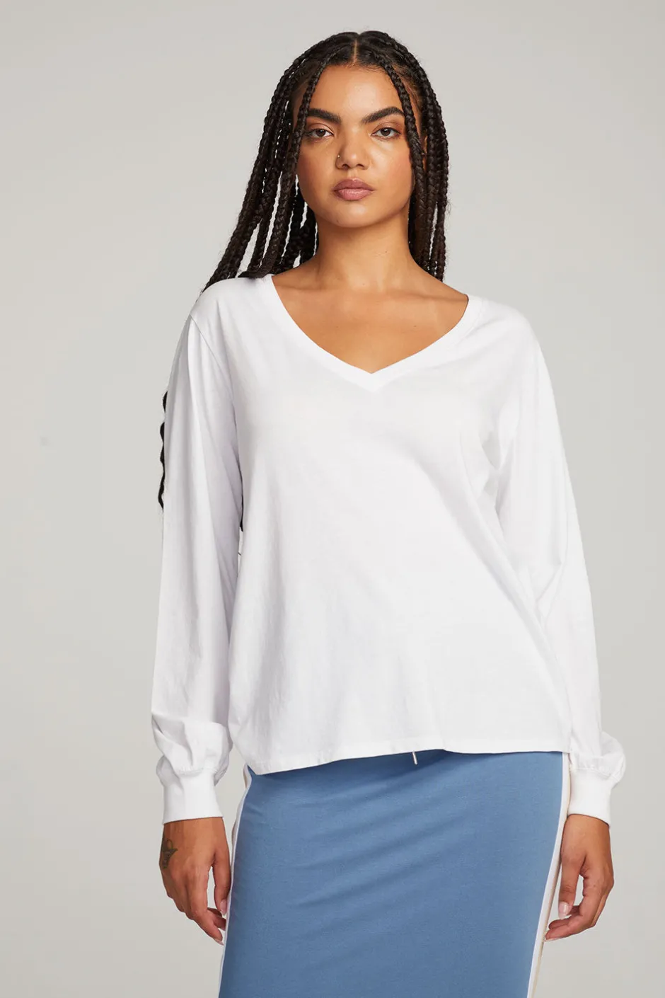 Women Chaser Brand Kara White Long Sleeve