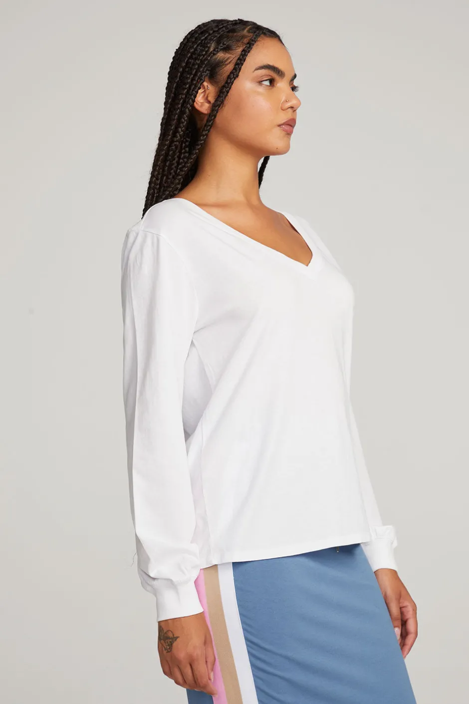 Women Chaser Brand Kara White Long Sleeve