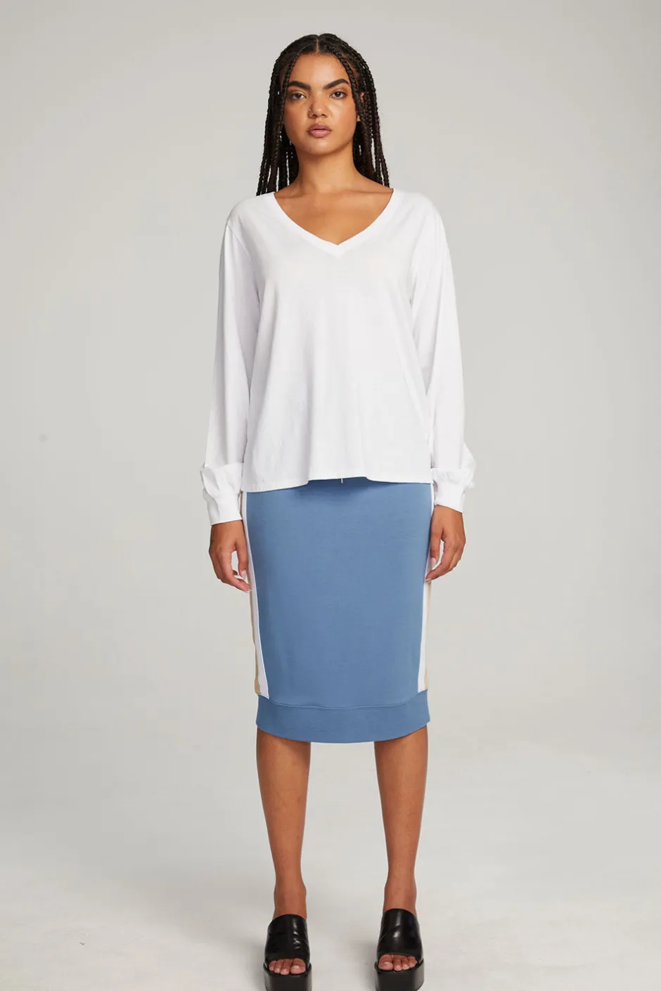 Women Chaser Brand Kara White Long Sleeve
