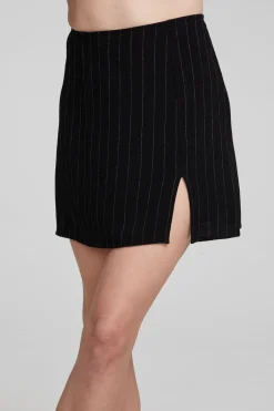 Women Chaser Brand Kiss Beverly Pinstripe Mini Skirt