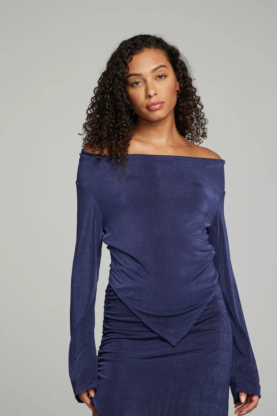 Women Chaser Brand Koston Long Sleeve - Dark Denim