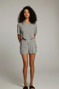 Women Chaser Brand Kylie Streaky Grey Tee