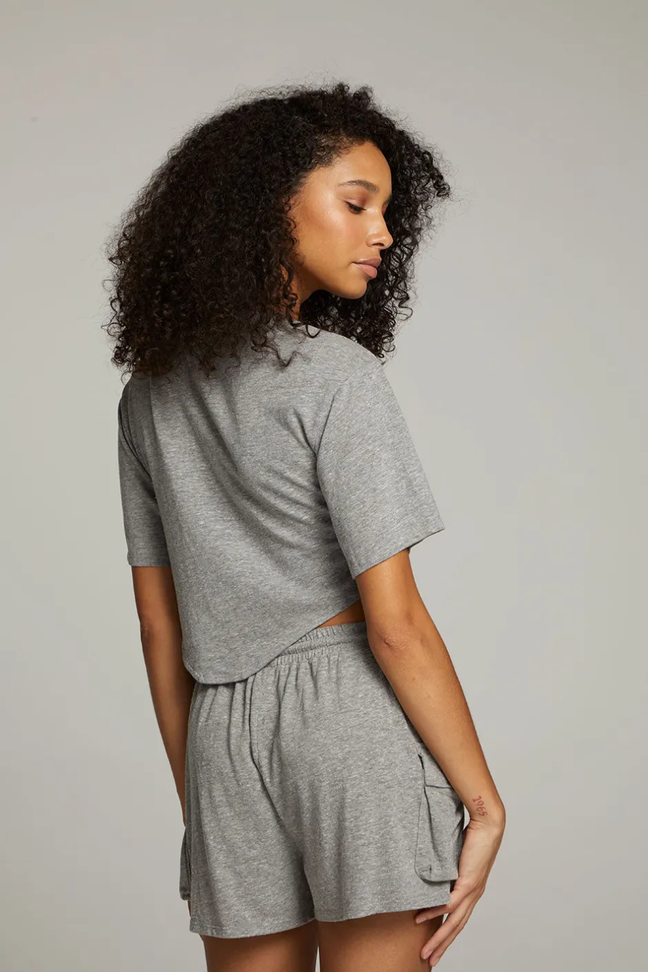 Women Chaser Brand Kylie Streaky Grey Tee