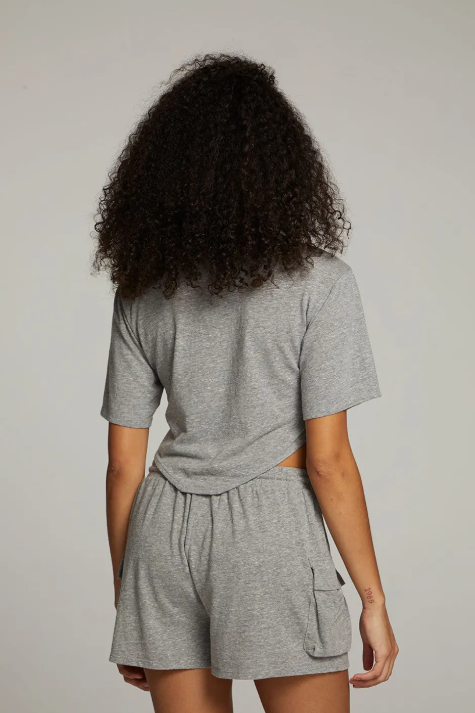 Women Chaser Brand Kylie Streaky Grey Tee