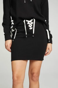 Women Chaser Brand Lace Up Mini Skirt