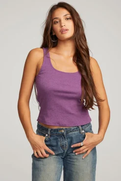 Women Chaser Brand Lander Eggplant Tank