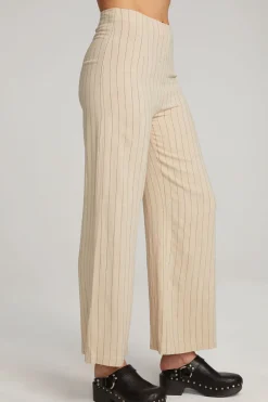 Women Chaser Brand Laurel White Pinstripe Trouser