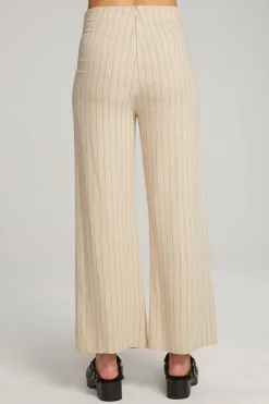 Women Chaser Brand Laurel White Pinstripe Trouser