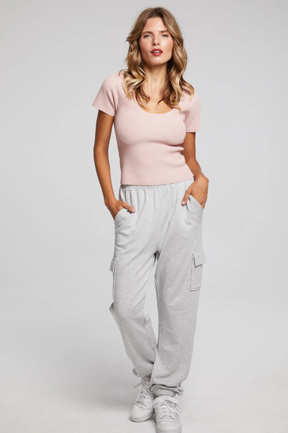 Women Chaser Brand Leah Peach Whip Tee