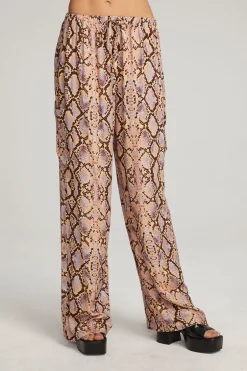 Women Chaser Brand Lee Python Print Trousers