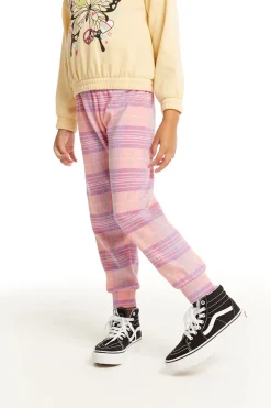 Kids Chaser Brand Leila Cotton Candy Plaid Jogger