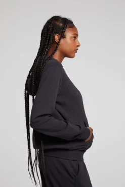 Women Chaser Brand Lex Licorice Zip Up Hoodie