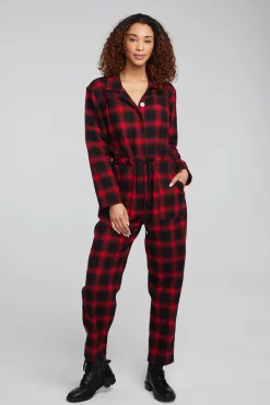 Women Chaser Brand Lexi Sunset Plaid Jumpsuit