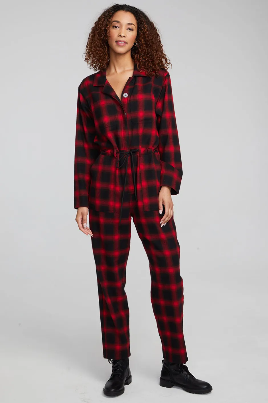 Women Chaser Brand Lexi Sunset Plaid Jumpsuit