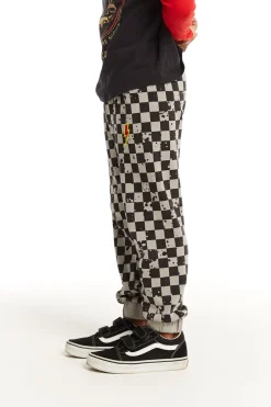 Kids/BOY Chaser Brand Lightning Splatter Checker Joggers