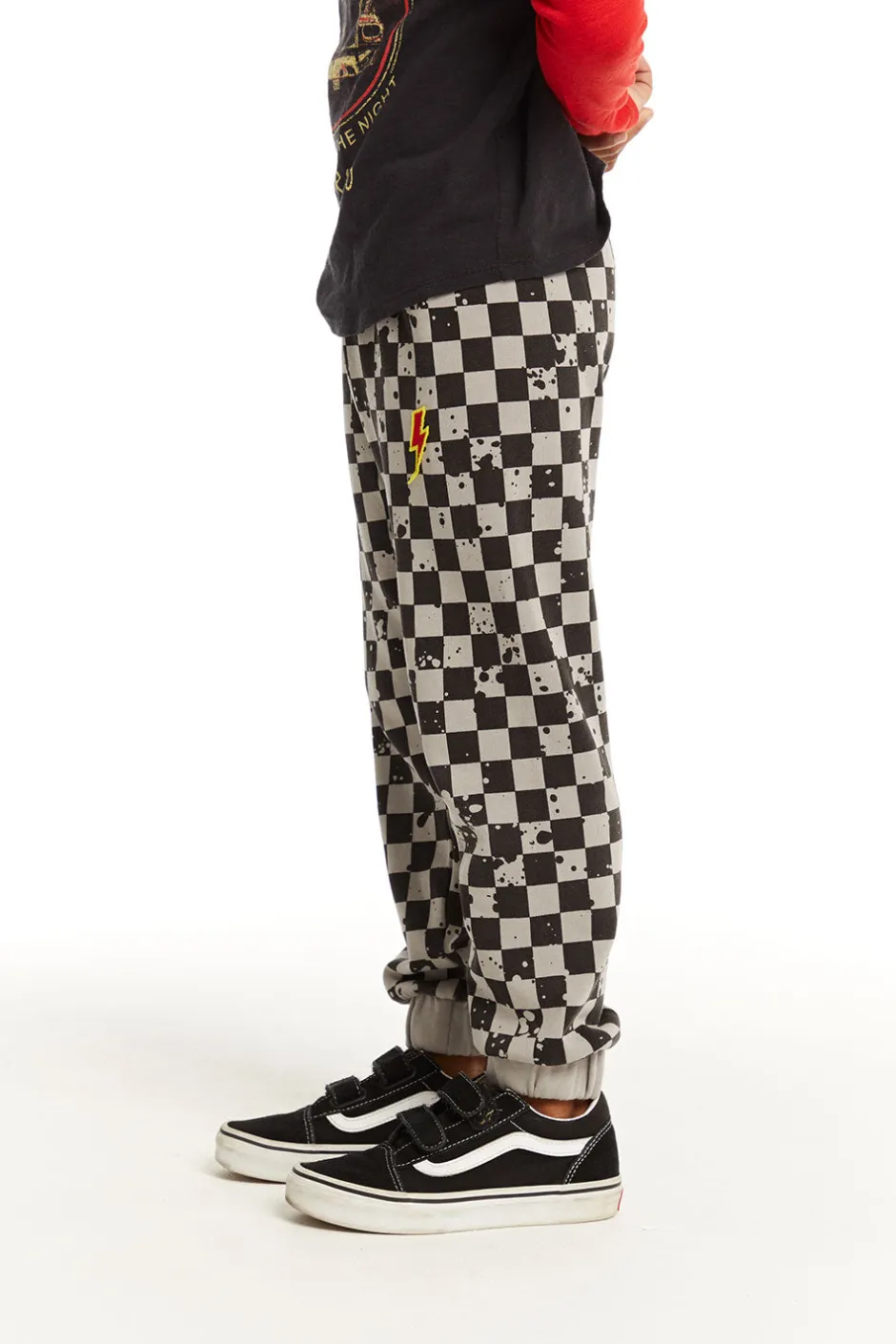 Kids/BOY Chaser Brand Lightning Splatter Checker Joggers