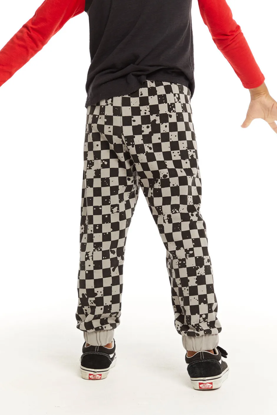 Kids/BOY Chaser Brand Lightning Splatter Checker Joggers