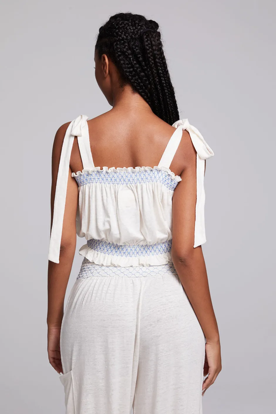 Women Chaser Brand Lirhetta Floral Bouquet Embroidery Crop Top