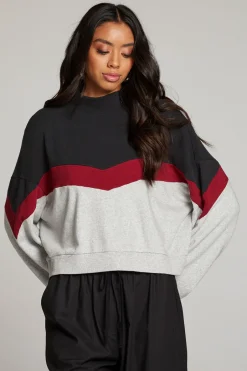 Women Chaser Brand Liz Fire Color Block Pullover