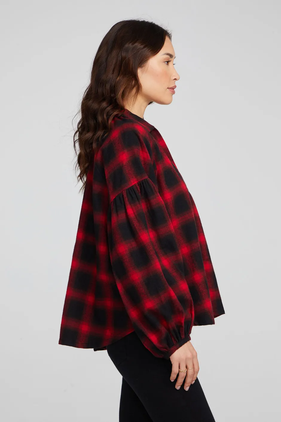 Women Chaser Brand Lola Sunset Plaid Blouse