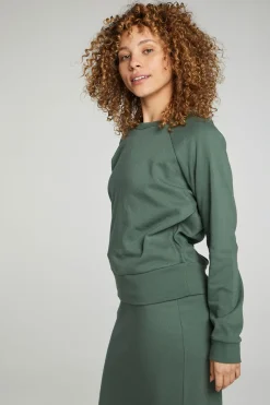 Women Chaser Brand Long Sleeve Crew Neck Raglan Pullover