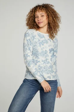Women Chaser Brand Long Sleeve Crew Neck Tee