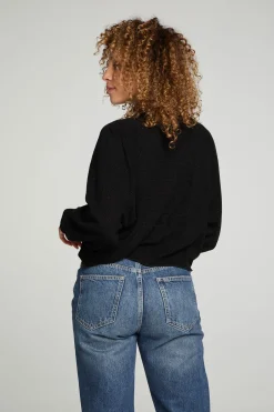 Women Chaser Brand Long Sleeve Cropped Mock Neck Raglan Tee