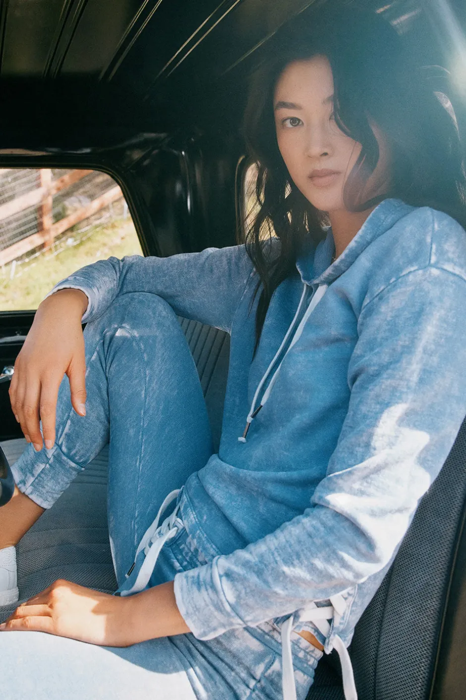 Women Chaser Brand Long Sleeve Hoodie With Lace Up Sides