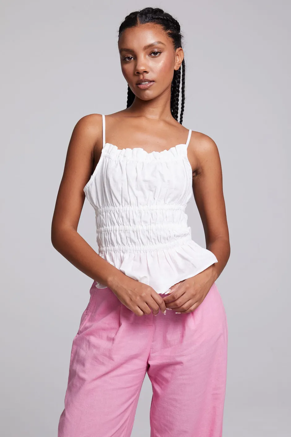 Women Chaser Brand Lorenzo White Tank Top