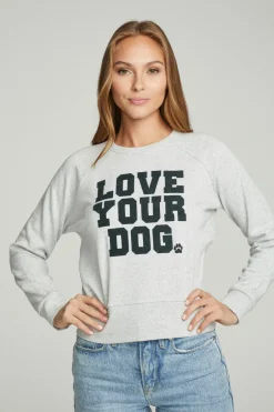 Women Chaser Brand Love Your Dog Charity Sweatshirt