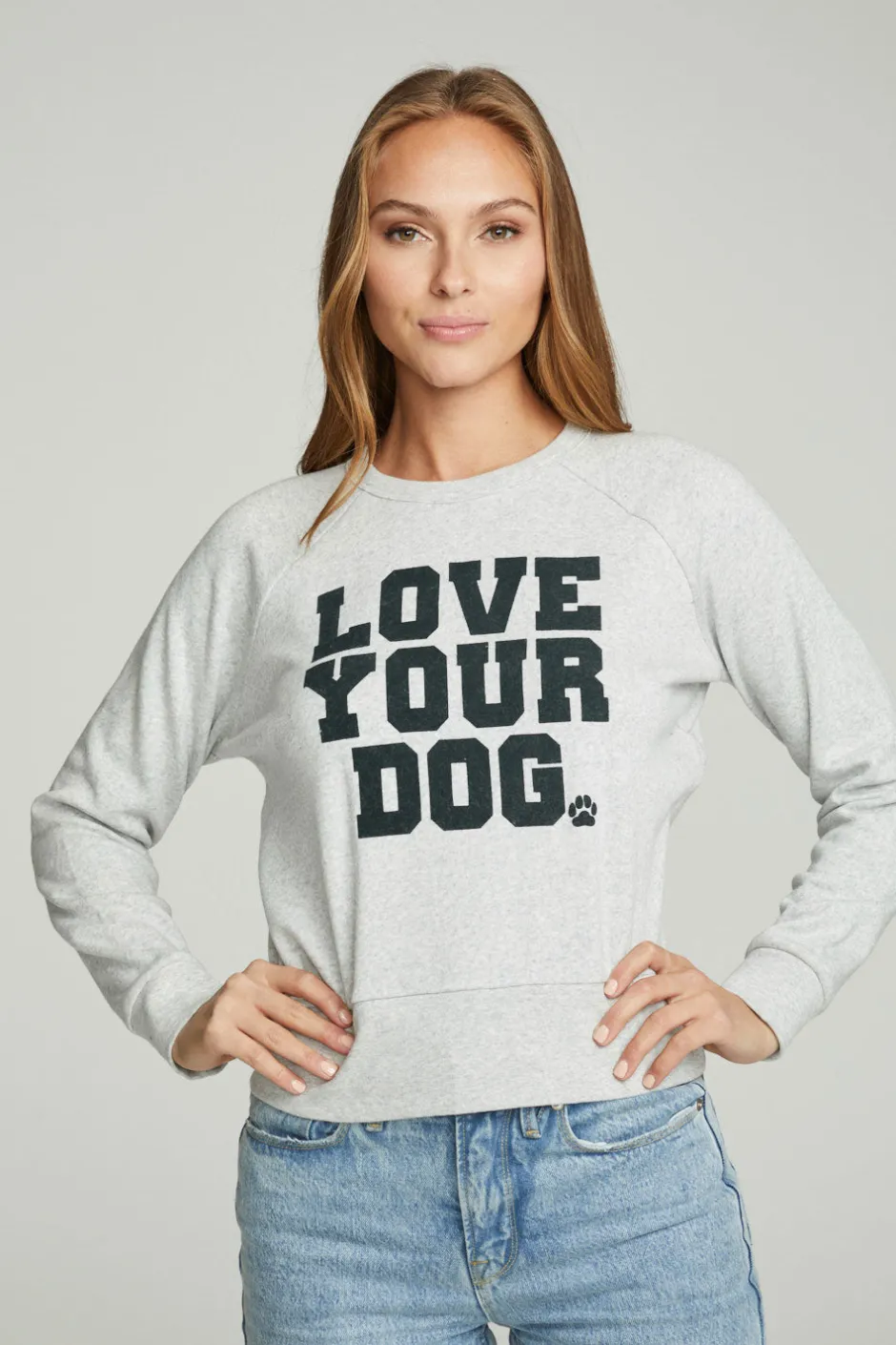 Women Chaser Brand Love Your Dog Charity Sweatshirt